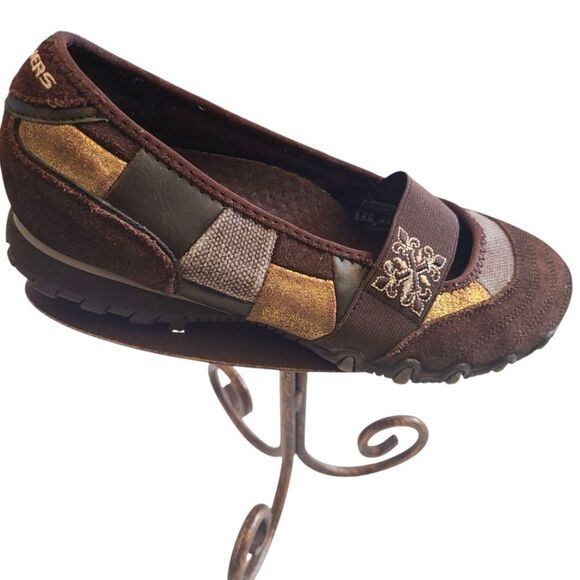 SKECHERS Shoes Boho Patchwork Slipons Unique Women's Sz 7.5 - Picture 3 of 14